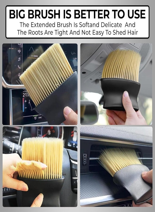 AOXITO®Multipurpose Car Interior Cleaning Brush Set - Soft Bristle Dust Cleaner for AC Vents, Dashboard, Laptop, Keyboard & Home Use Compact Detailing Brushes for Hard-to-Reach Areas (2) - Image 3